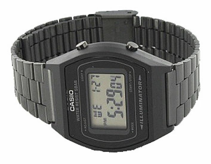 Casio B640 B640WB Vintage Retro Black Digital Illuminator Watch B640WB ...