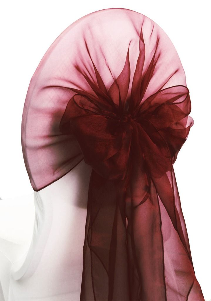 150 PCS Organza hoods sashes organza wraps bow for wedding chair cover