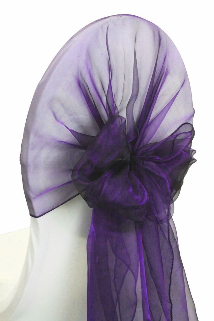150 PCS Organza hoods sashes organza wraps bow for wedding chair cover
