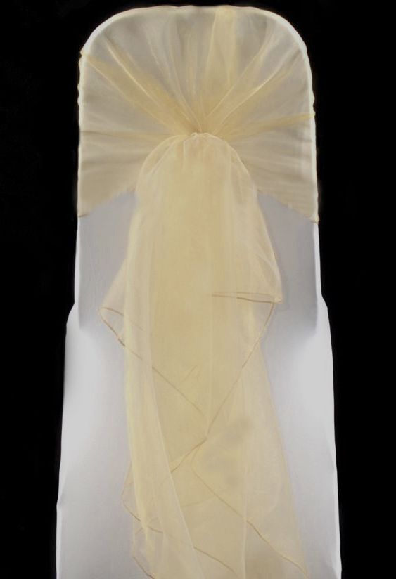 150 PCS Organza hoods sashes organza wraps bow for wedding chair cover