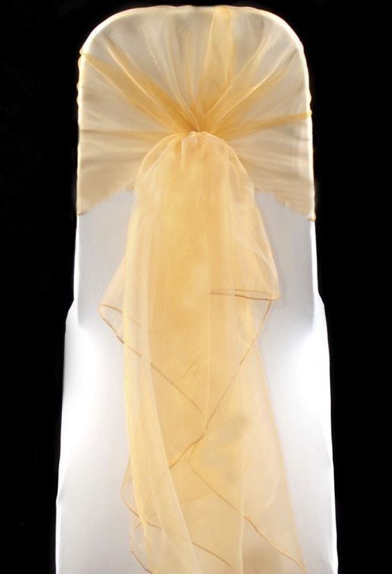 150 PCS Organza hoods sashes organza wraps bow for wedding chair cover