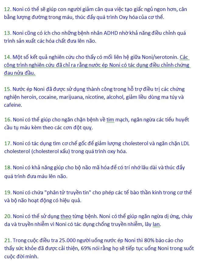 Nước uống sinh học Noni:hỗ trợ điều trị hiệu quả bệnh tim mạch, huyết áp, tiểu đường, ung thư..v..v.