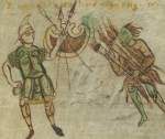 Prudentius' Psychomachia 'Conflict Of The Soul' Brussels, Bibliotheque royale, Ms. 10066-77, 10th century
