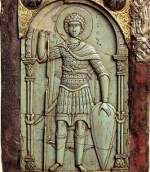 Saint George on a Steatite Icon, Byzantine, Vatopedi monastery, Athos, Greece, 11th Century