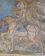 The Saint George Legend, Hronský Beňadik Monastery Church, portrayed as a Hungarian Knight